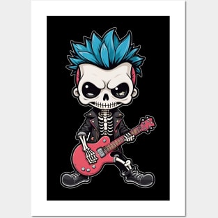 Punk Rock Skeleton 2 Posters and Art